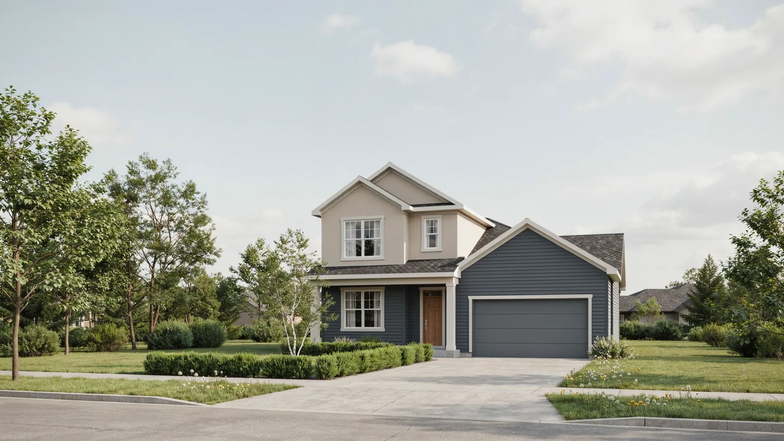The exterior of a well kept two storey home being valued in Edmonton